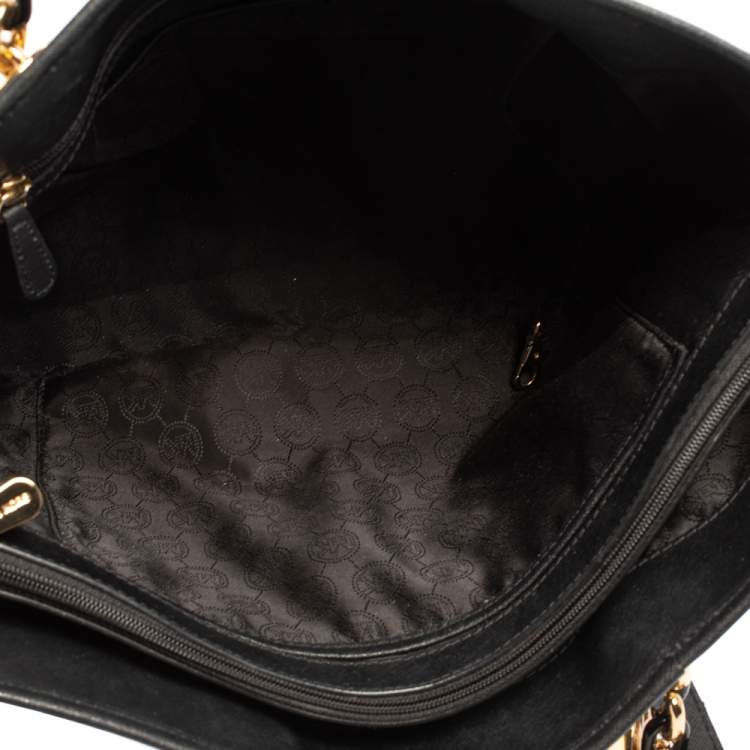 Pre Owned MICHAEL Michael Kors Black Saffiano Leather Large Cynthia Tote 