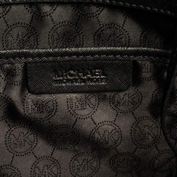 Pre Owned MICHAEL Michael Kors Black Saffiano Leather Large Cynthia Tote 