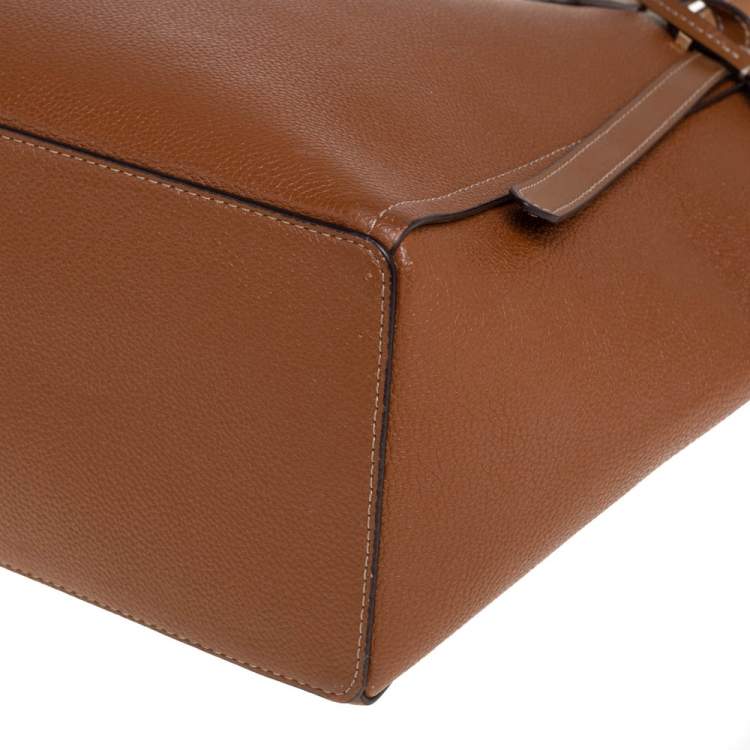 Pre Owned Michael Kors Brown Leather Large Cassie Tote