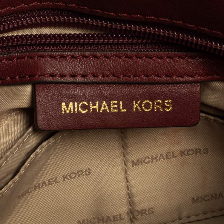 Pre Owned Michael Kors Burgundy Leather Large Sloan Shoulder Bag
