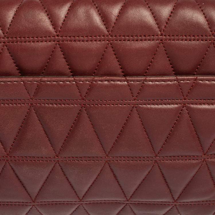 Pre Owned Michael Kors Burgundy Leather Large Sloan Shoulder Bag