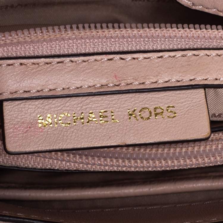 Pre Owned Michael Kors Pink Matelassé Leather Small Sloan Shoulder Bag