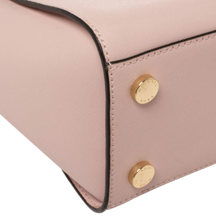 Pre Owned Michael Kors Pink Saffiano Leather Medium Selma Tote