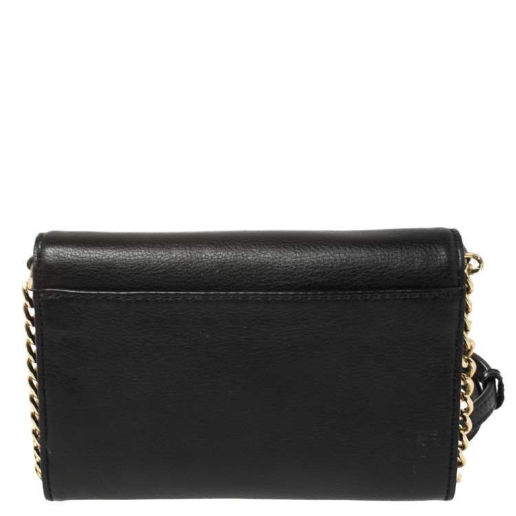 Pre Owned Michael Kors Black Leather Hudson Crossbody Bag