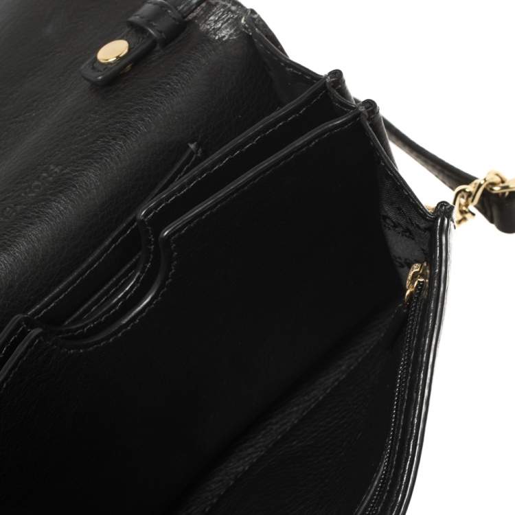 Pre Owned Michael Kors Black Leather Hudson Crossbody Bag