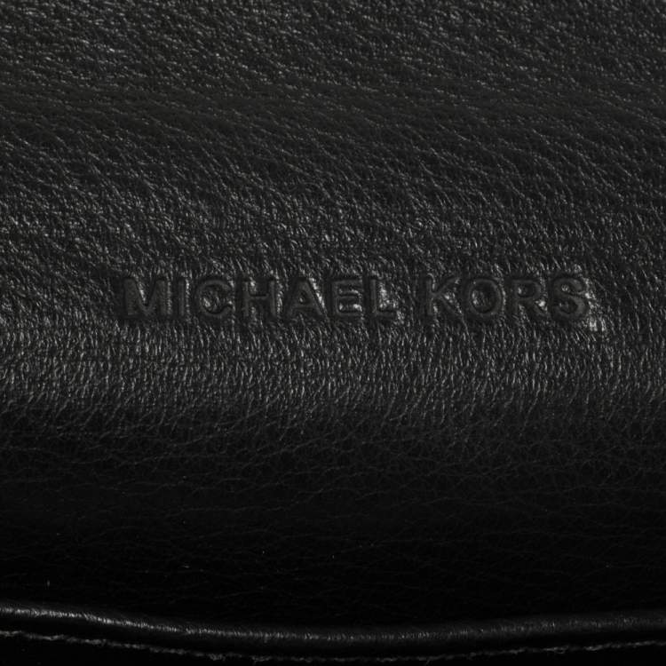 Pre Owned Michael Kors Black Leather Hudson Crossbody Bag