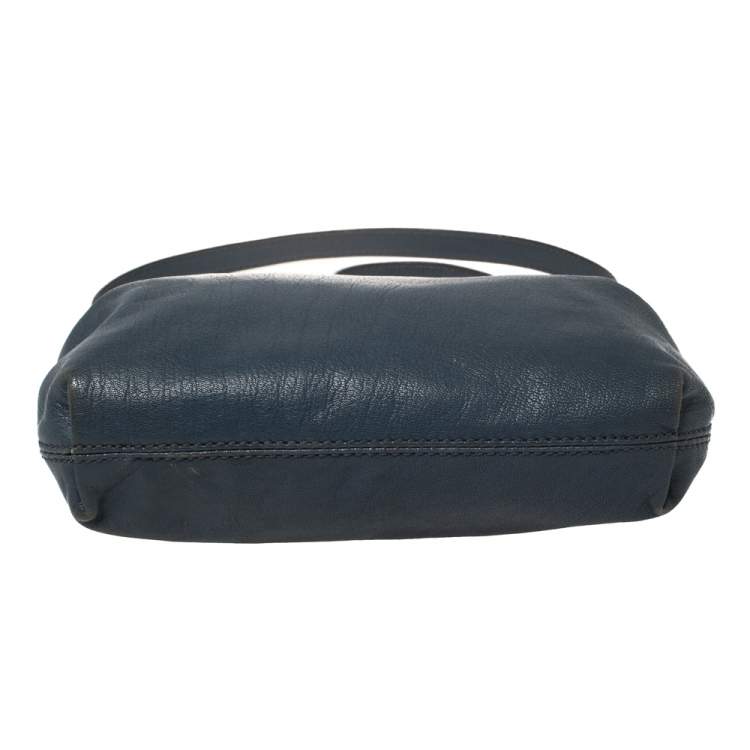 Pre Owned Michael Kors Blue Leather Hamilton Crossbody Bag