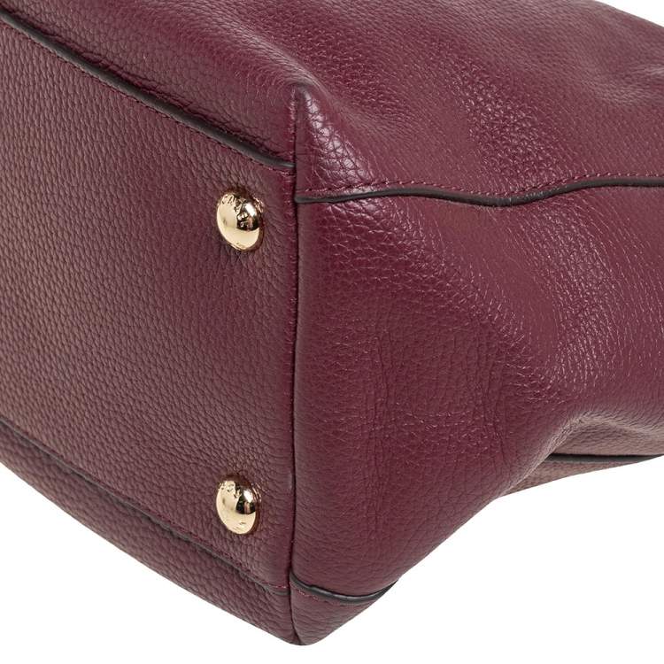 Pre Owned Michael Kors Merlot Leather Harper Tote