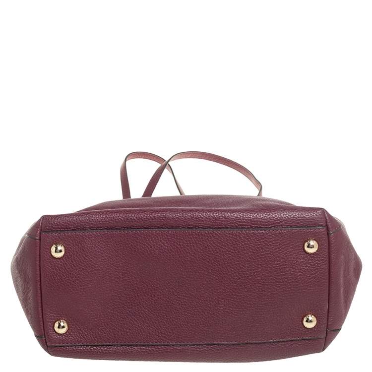 Pre Owned Michael Kors Merlot Leather Harper Tote