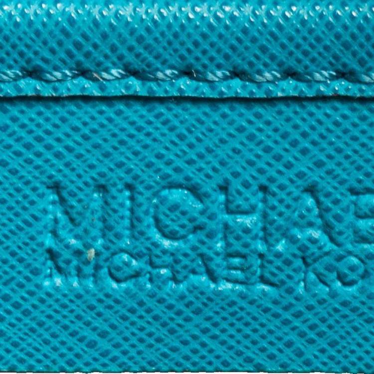 Pre Owned MICHAEL Michael Kors Blue Leather Medium Selma Studded Tote