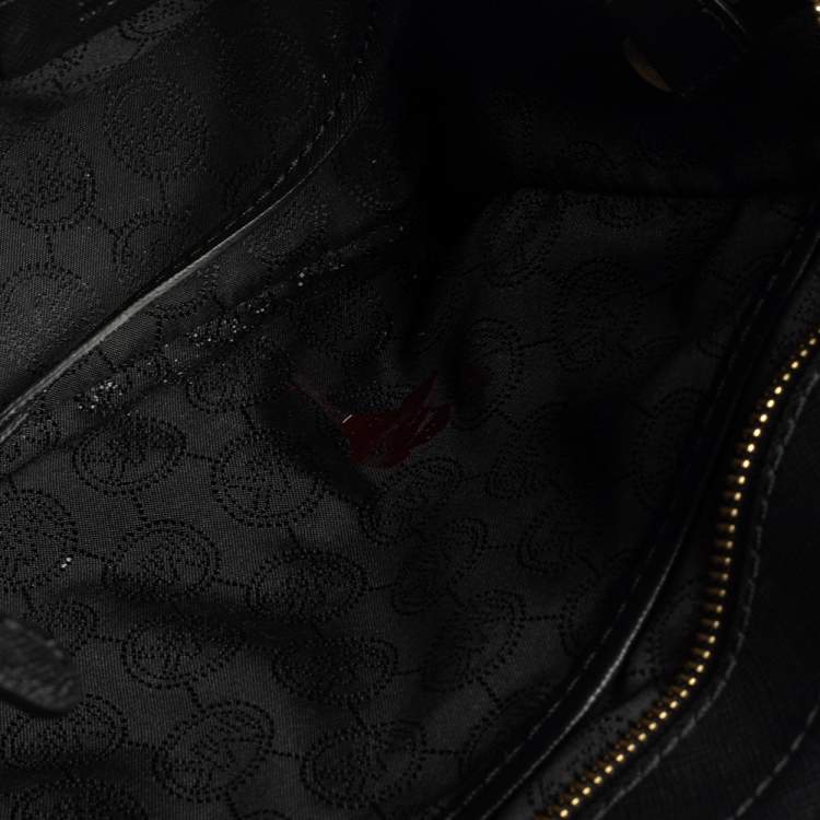 Pre Owned MICHAEL Michael Kors Black Saffiano Leather Hamilton East West Tote