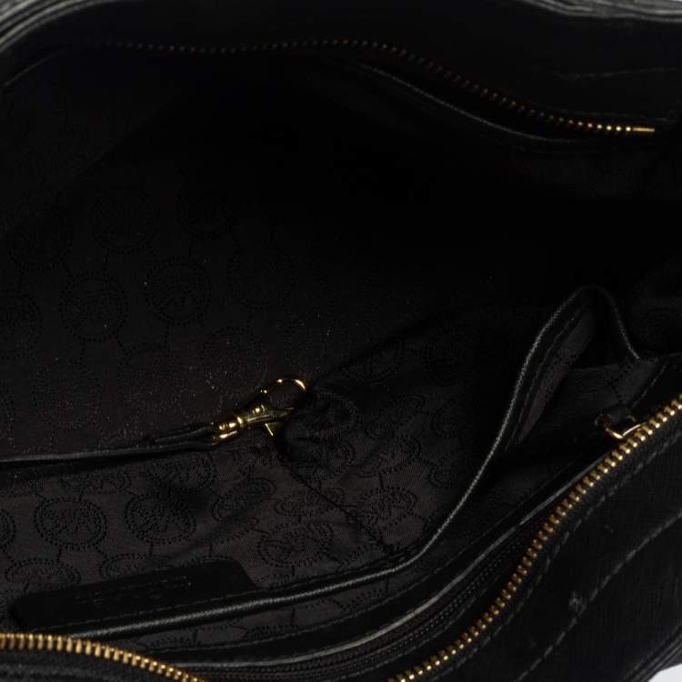 Pre Owned MICHAEL Michael Kors Black Saffiano Leather Hamilton East West Tote