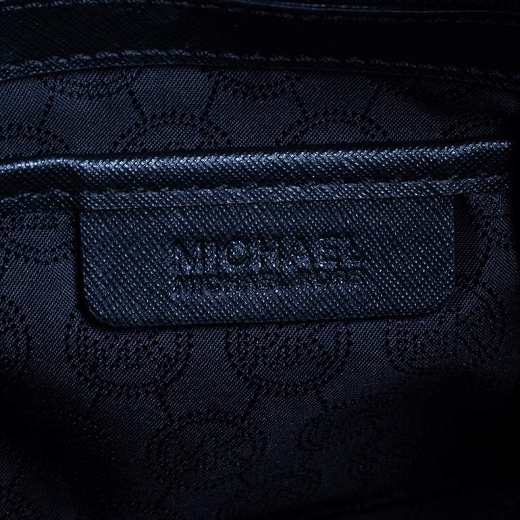 Pre Owned MICHAEL Michael Kors Black Saffiano Leather Hamilton East West Tote