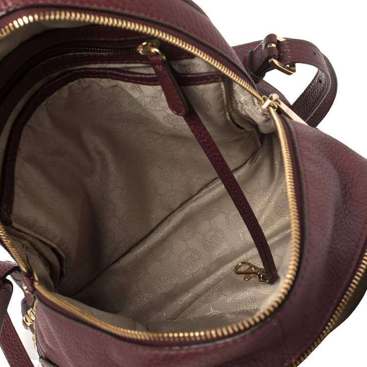 مملوكة مسبقًا Michael Kors Burgundy Leather Small Studded Rhea Backpack