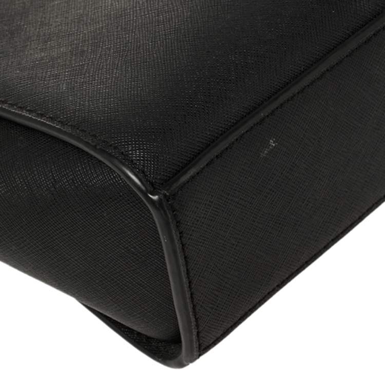 Pre Owned Michael Kors Black Saffiano Leather Mini Selma Crossbody Bag