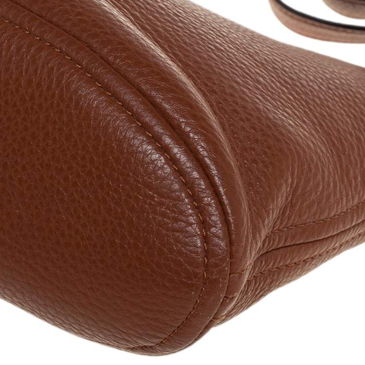 Pre Owned Michael Kors Brown Pebbled Leather Lupita Hobo