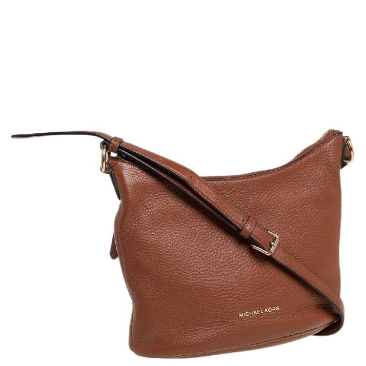 Pre Owned Michael Kors Brown Pebbled Leather Lupita Hobo