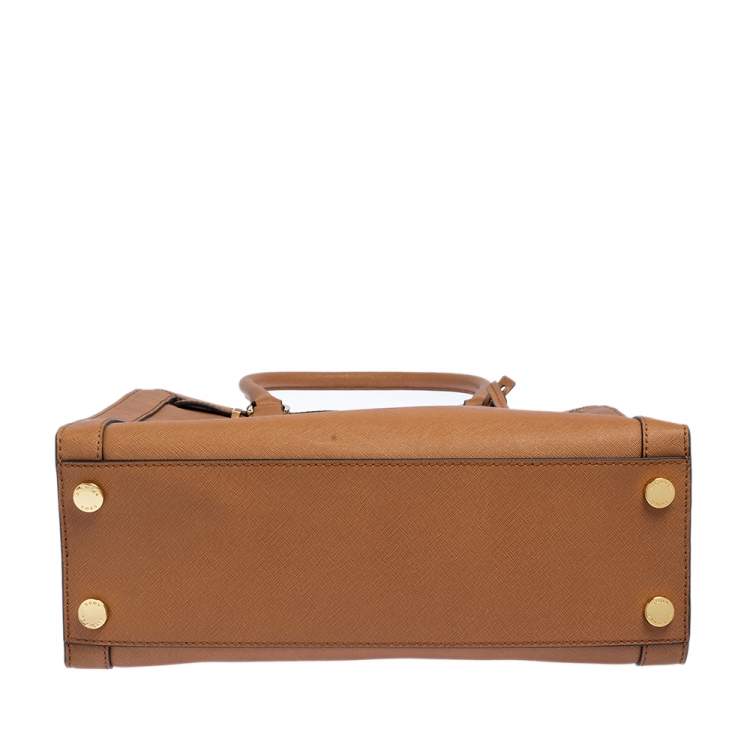 Pre Owned Michael Kors Brown Saffiano Leather Dillon Tote