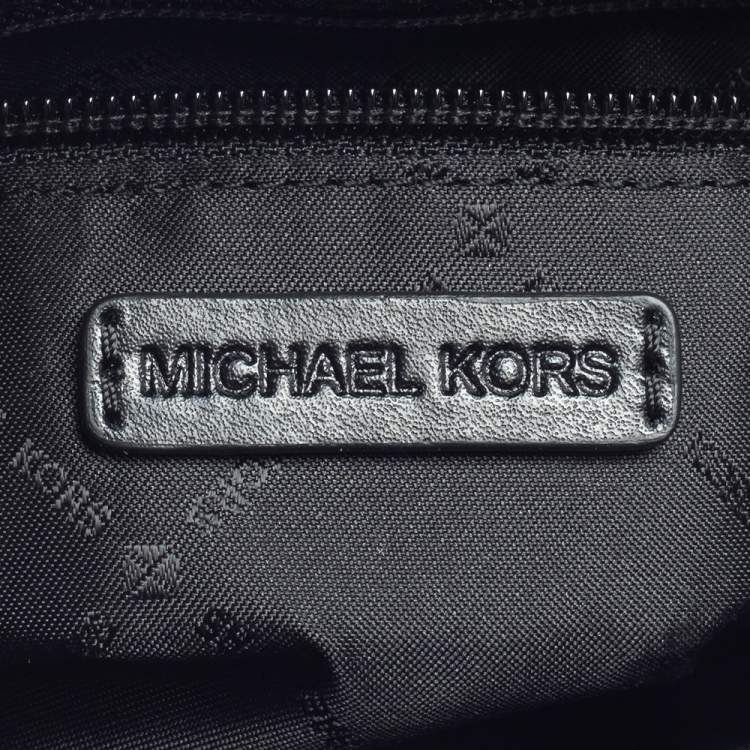 Pre Owned Micheal Kors Multicolor Python Embossed Leather and Leather Jet Set Camera Crossbody Bag