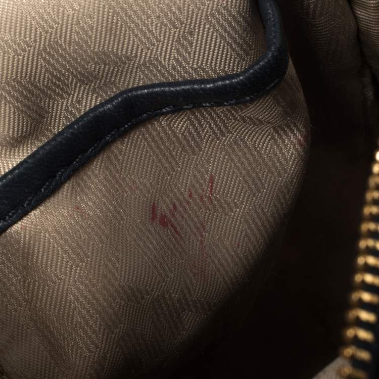 Pre Owned Michael Kors Blue Quilted Leather Mini Rhea Backpack