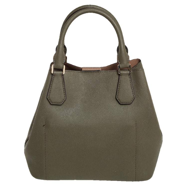 Pre Owned Michael Kors Green Saffiano Leather Greenwich Tote