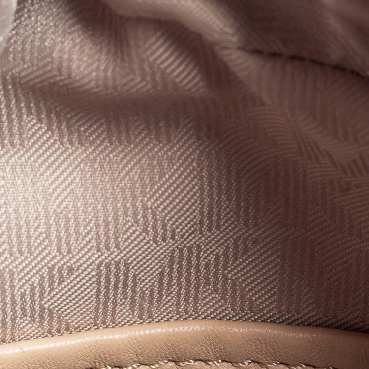 Pre Owned Michael Kors Beige Quilted Leather Rhea Backpack