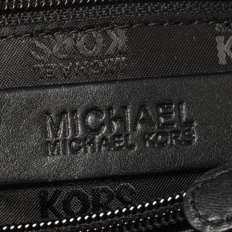 Pre Owned MICHAEL Michael Kors White/Black Quilted Leather Hamilton Crossbody Bag