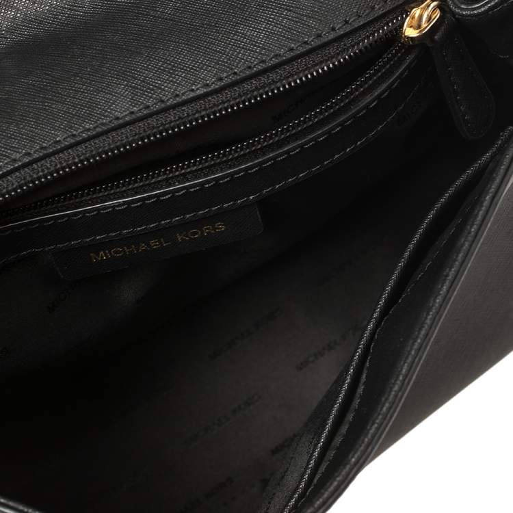 Pre Owned Michael Kors Black Leather Small Ava Top Handle Bag