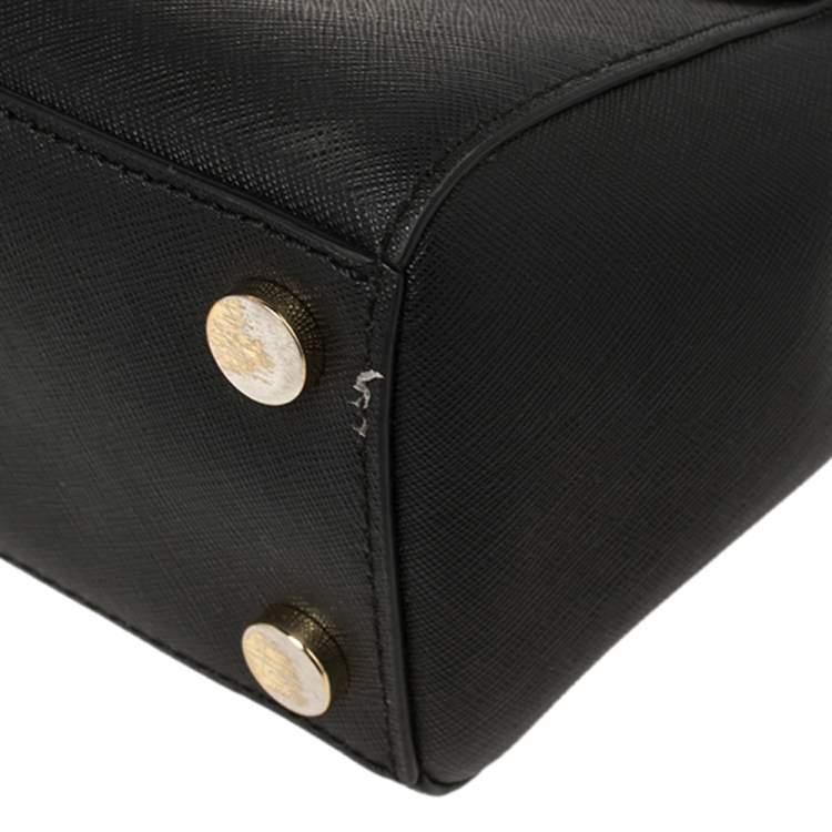 Pre Owned Michael Kors Black Leather Small Ava Top Handle Bag