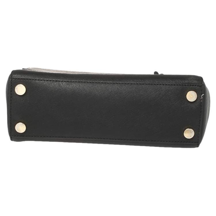 Pre Owned Michael Kors Black Leather Small Ava Top Handle Bag