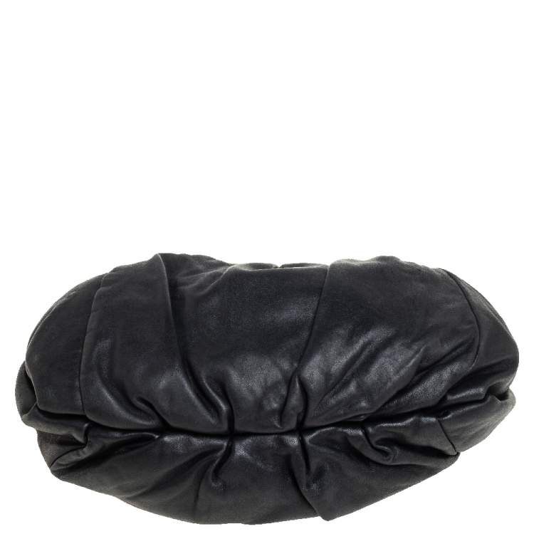 Pre Owned Michael Kors Black Leather Erin Hobo
