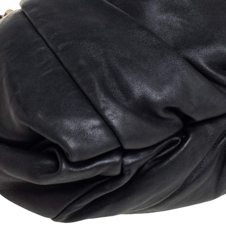 Pre Owned Michael Kors Black Leather Erin Hobo