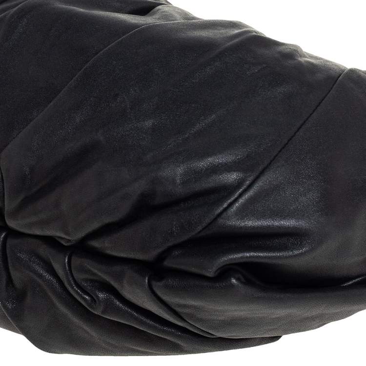 Pre Owned Michael Kors Black Leather Erin Hobo