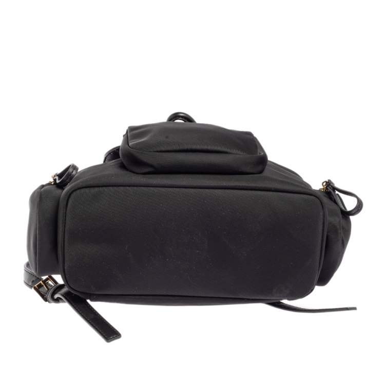 مملوكة مسبقًا Michael Kors Black Nylon and Leather Small Cargo Abbey Backpack