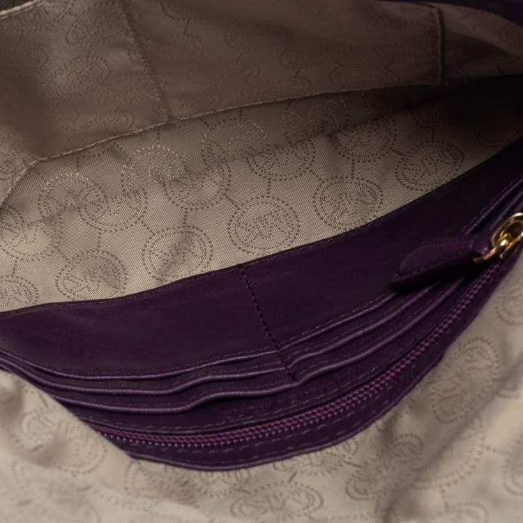 Pre Owned Michael Kors Purple Quilted Leather Sloan Chain Bag