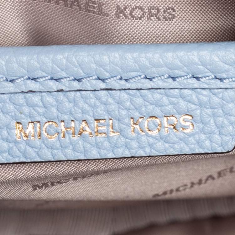 Pre Owned Michael Kors Blue Leather Round Crossbody Bag
