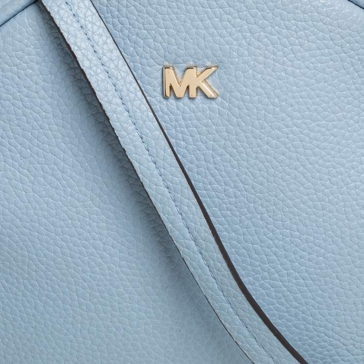 Pre Owned Michael Kors Blue Leather Round Crossbody Bag