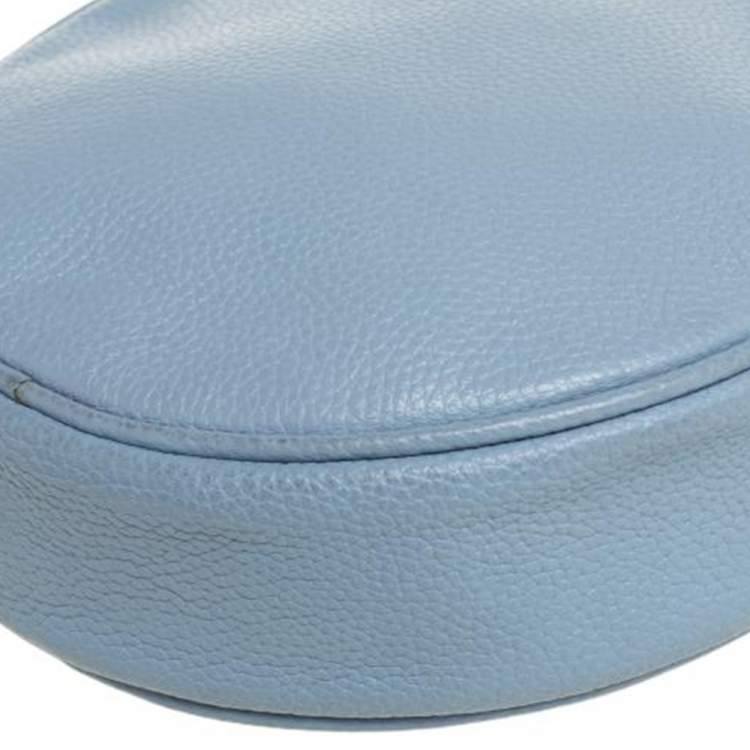 Pre Owned Michael Kors Blue Leather Round Crossbody Bag