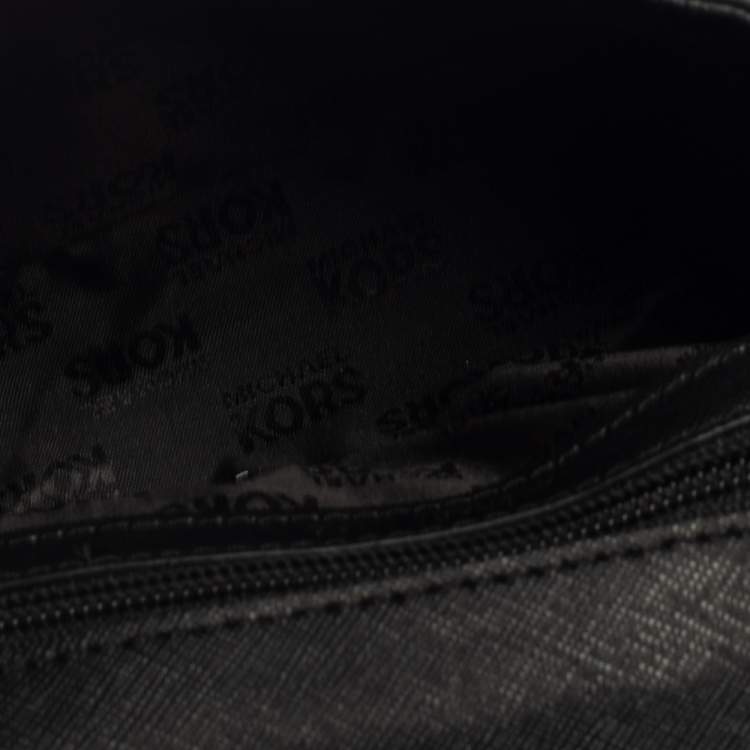 Pre Owned Michael Kors Black Leather Mini Karla Top Handle Bag