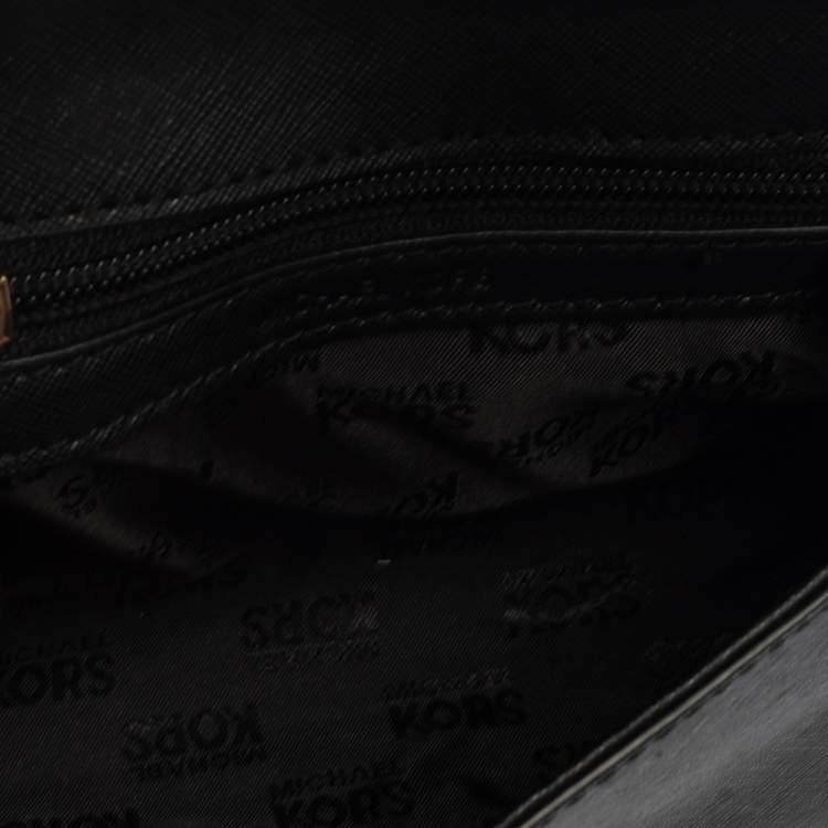 Pre Owned Michael Kors Black Leather Mini Karla Top Handle Bag