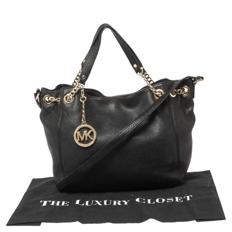 Pre Owned Michael Kors Black Leather Tote