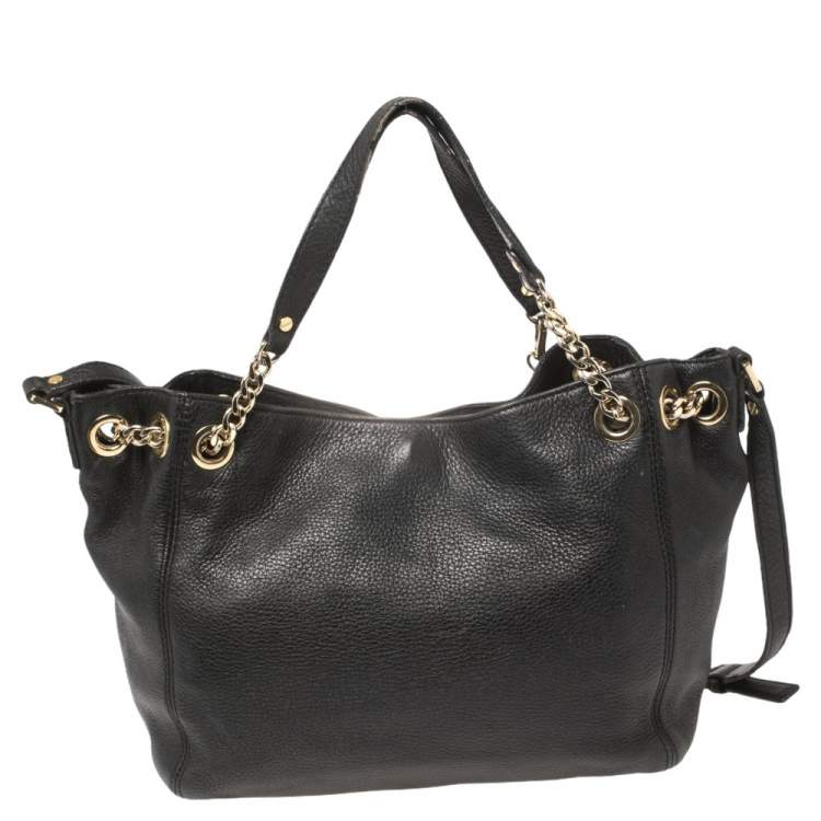 Pre Owned Michael Kors Black Leather Tote