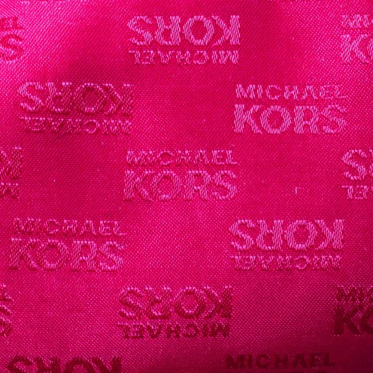 Pre Owned Michael Kors Red Croc Embossed Patent Leather Delancy Tote