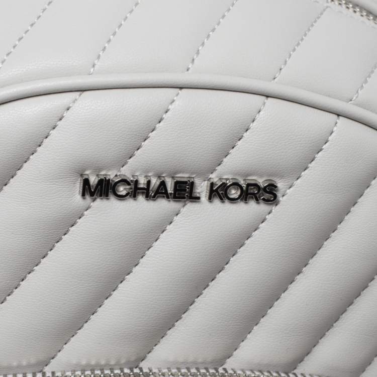 مملوكة مسبقًا Michael Kors Grey Leather Medium Abbey Backpack