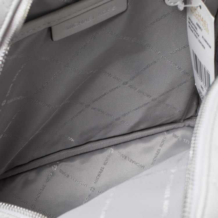مملوكة مسبقًا Michael Kors Grey Leather Medium Abbey Backpack