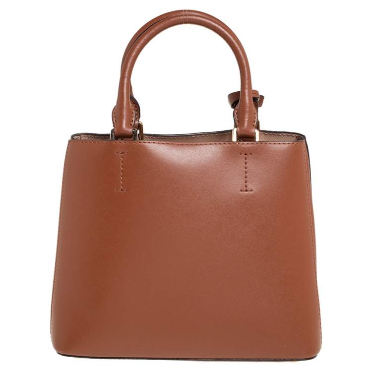 Pre Owned Michael Kors Multicolor Striped Leather and Python Embossed Adele Tote