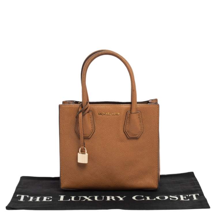 Pre Owned Michael Kors Brown Leather Mercer Tote