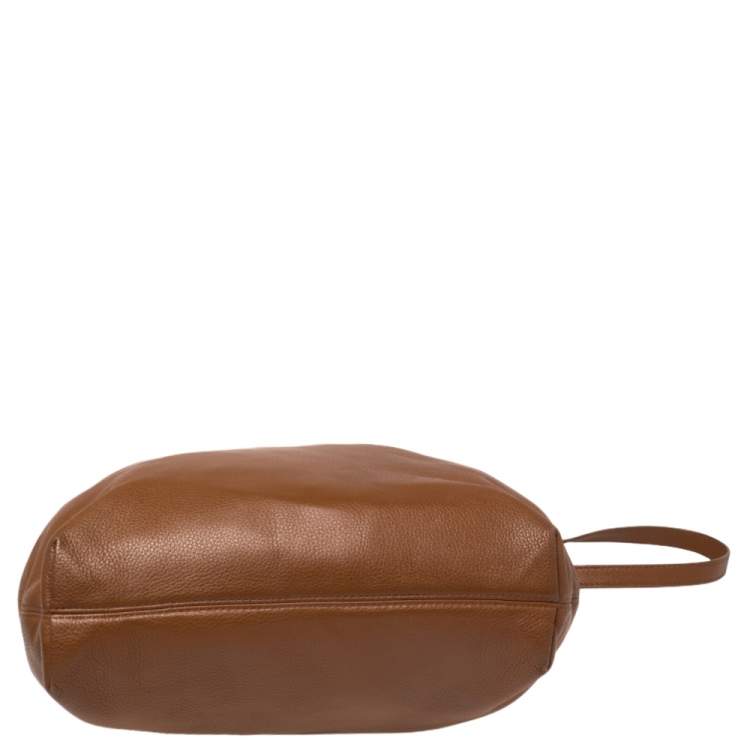 Pre Owned Michael Kors Brown Leather Jet Set Chain Hobo