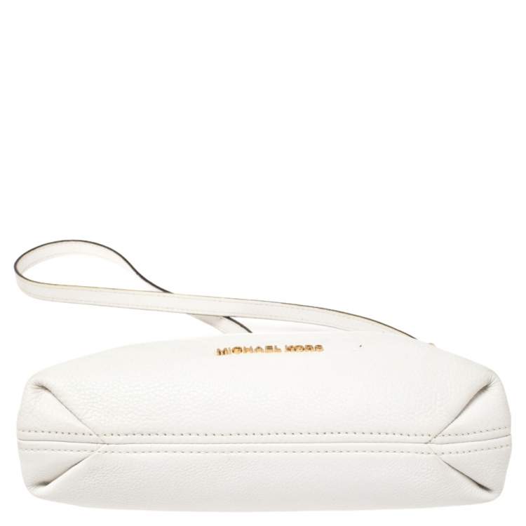 Pre Owned Michael Kors Off White Leather Weston Crossbody Bag