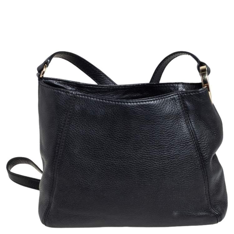 Pre Owned Michael Kors Black Leather Shoulder Bag
